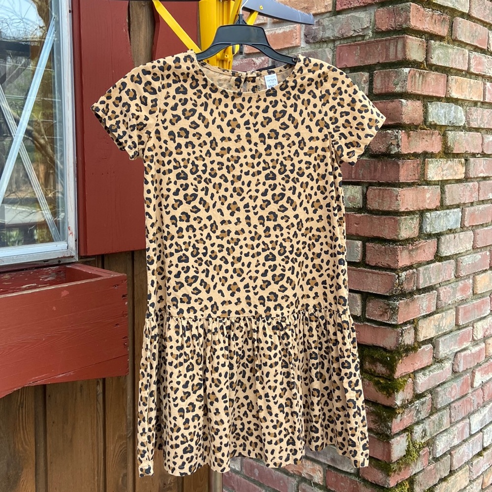 Carter’s Kid Girls Dress Cheetah Print Size 10/12